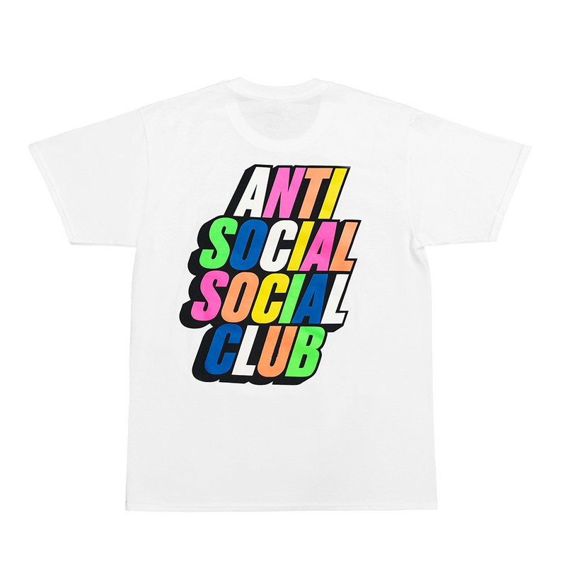 US$ 29.90 - ASSC rainbow 3D letters printed short-sleeve tee 2 colors