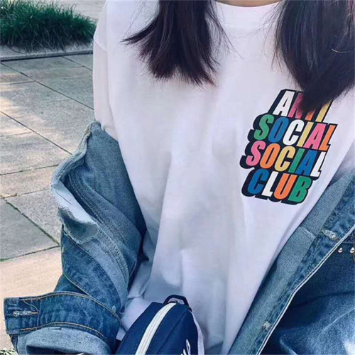 ASSC rainbow 3D letters printed short-sleeve tee 2 colors