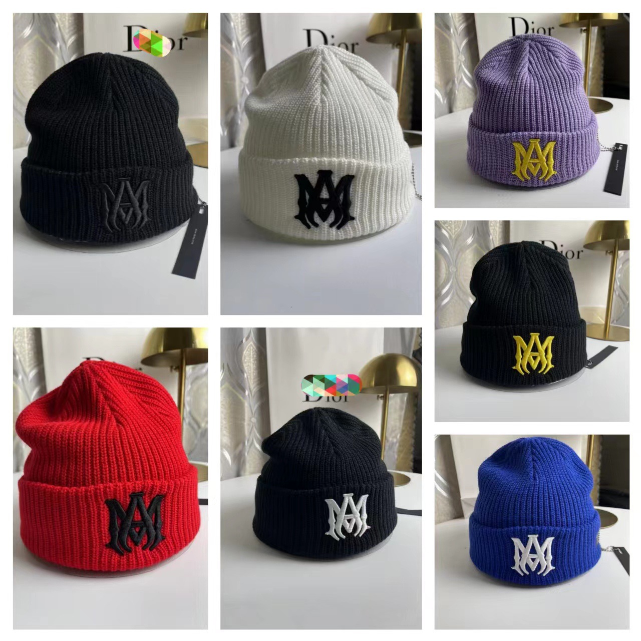 street trendy embroidered knitted cap 19 styles