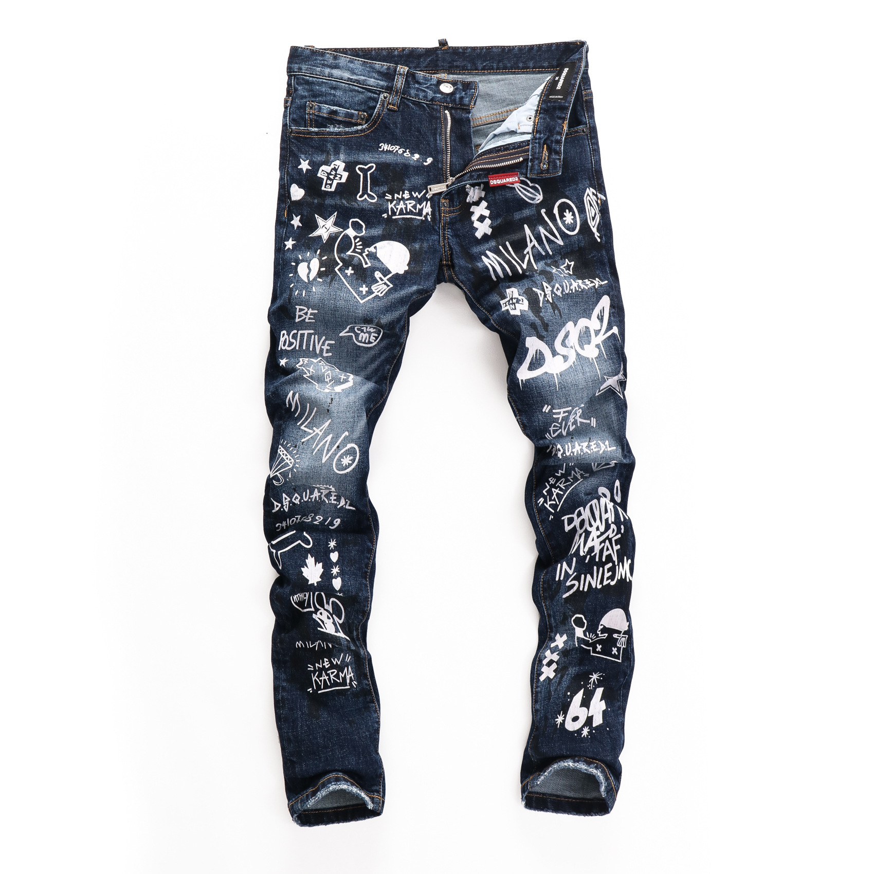 cute bunny ripped jeans