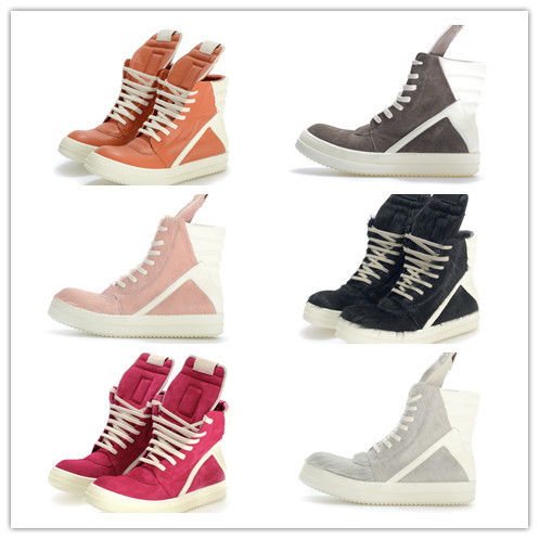 1:1 quality version Horse hair inverted triangle heightening high-top shoes 5 colors