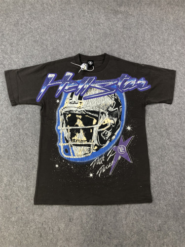 1:1 quality version Skeleton astronaut LED lights printed short-sleeved T-shirt