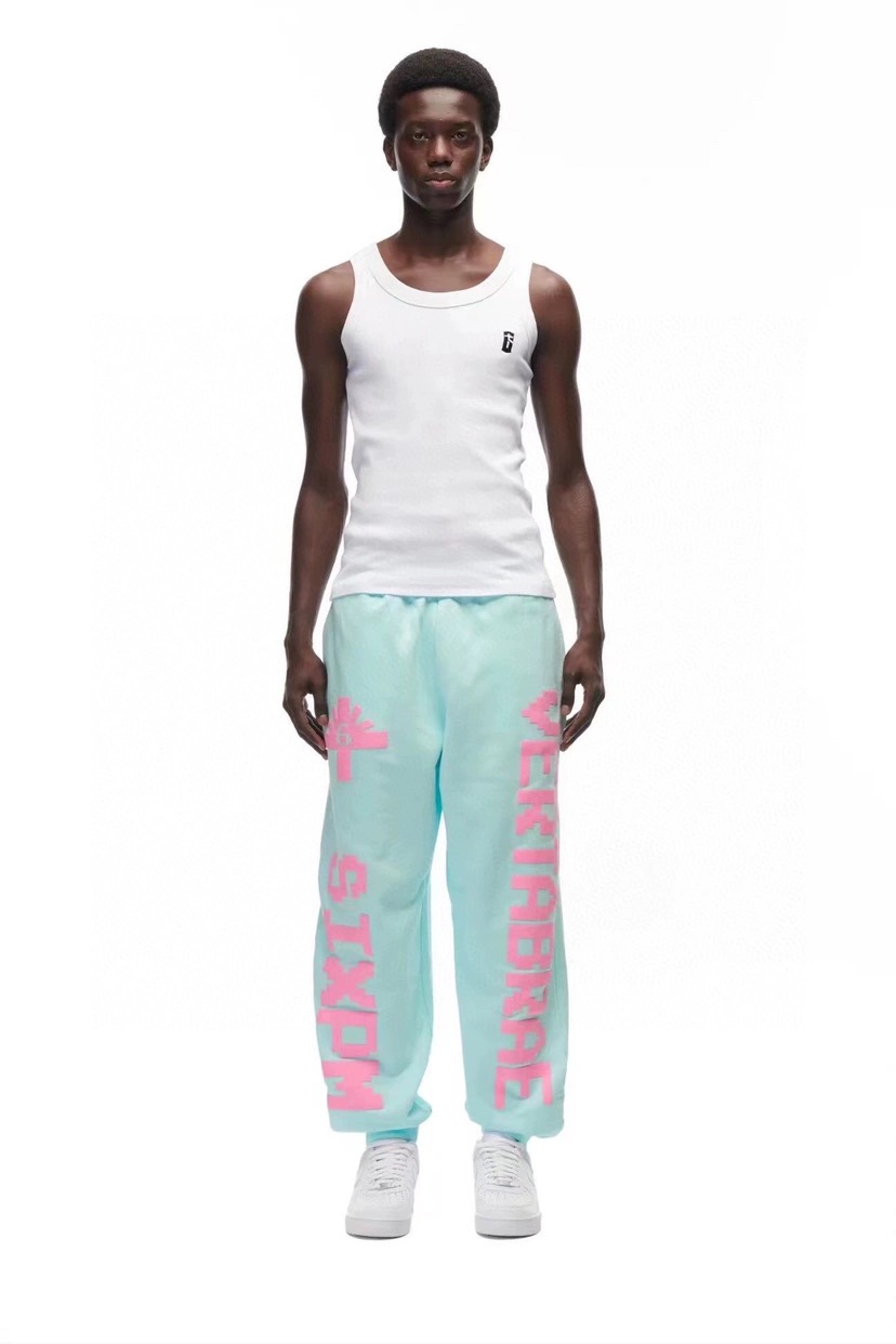[buy more save more]pixel style letter print sweatpants 4 colors