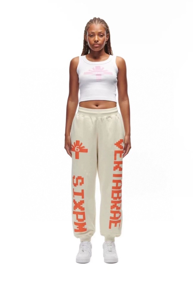 [buy more save more]Pixel style letter print sweatpants 4 colors