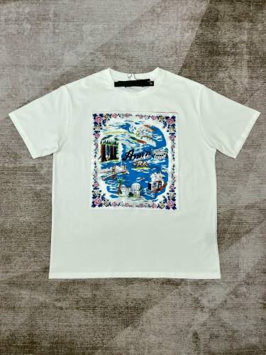1:1 quality version New harbor scenery patch short sleeve tee 2 colors