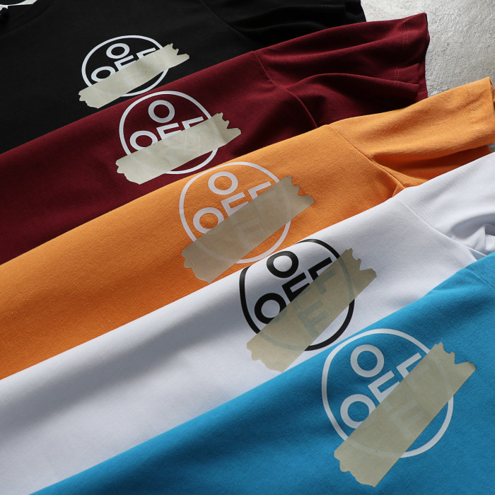 [oversized version]1:1 quality version Stamping tape creative print tee 5 colors