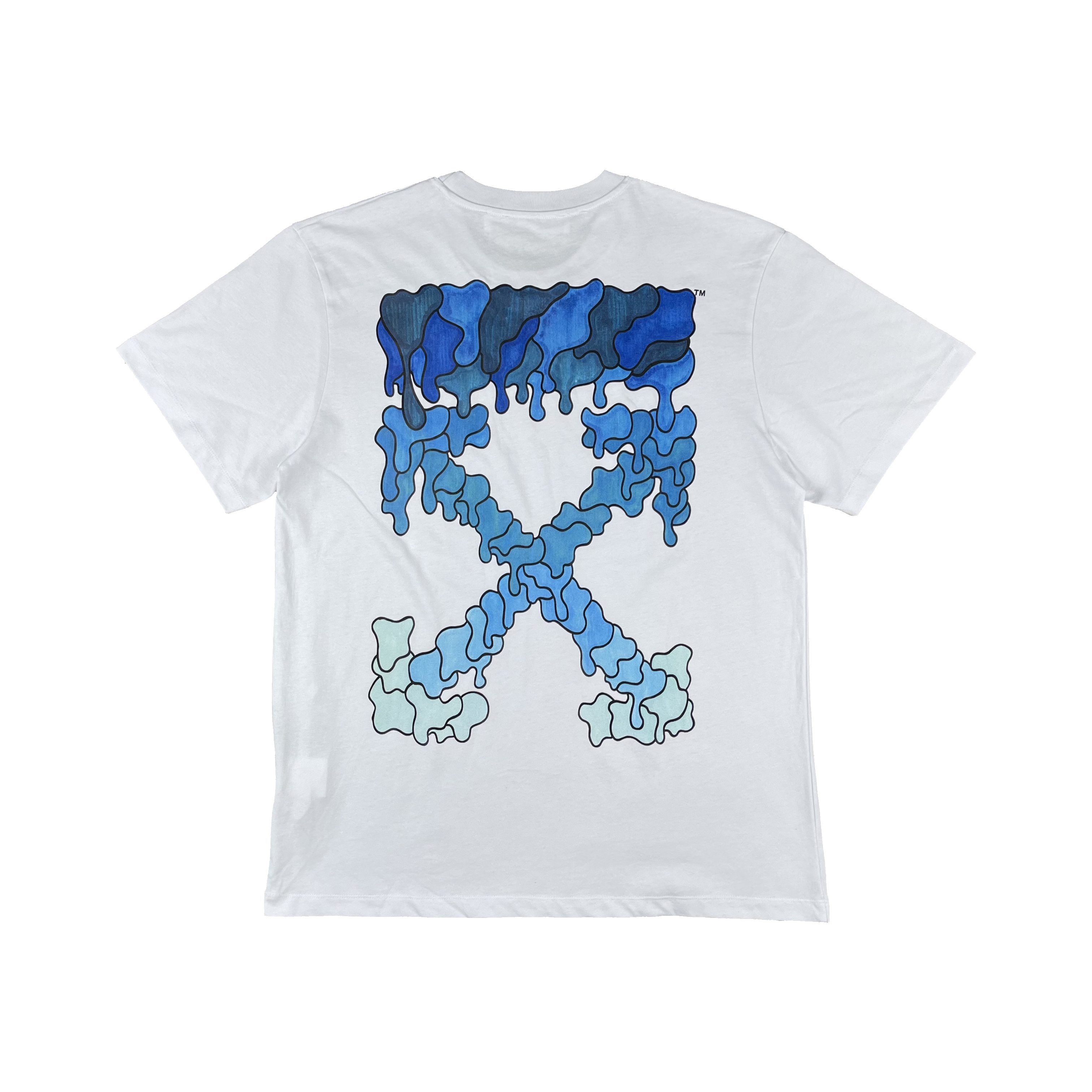 [buy more save more] [oversized version]1:1 quality version blue and gray dissolve gradient tee 3 styles