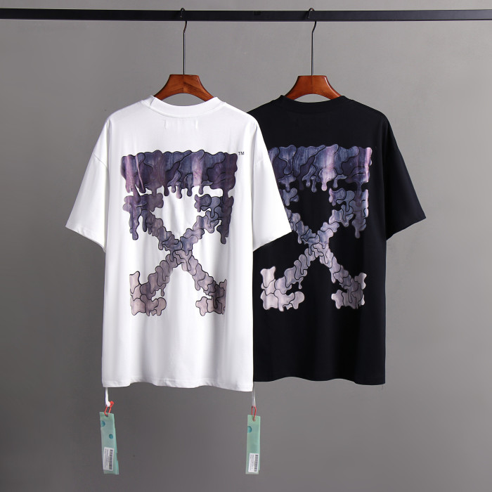 [oversized version]1:1 quality version Blue and gray dissolve gradient tee 3 styles