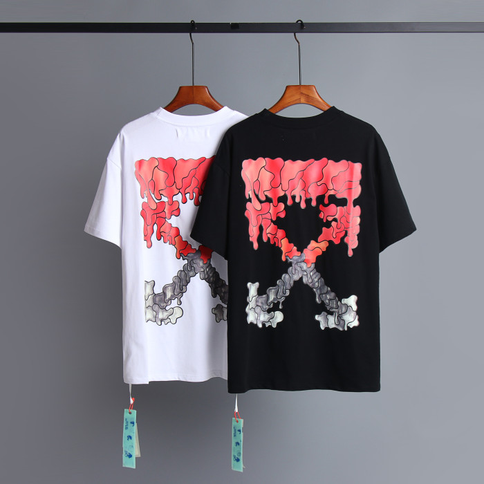 [oversized version]1:1 quality version Red Dissolve Creative tee 2 colors
