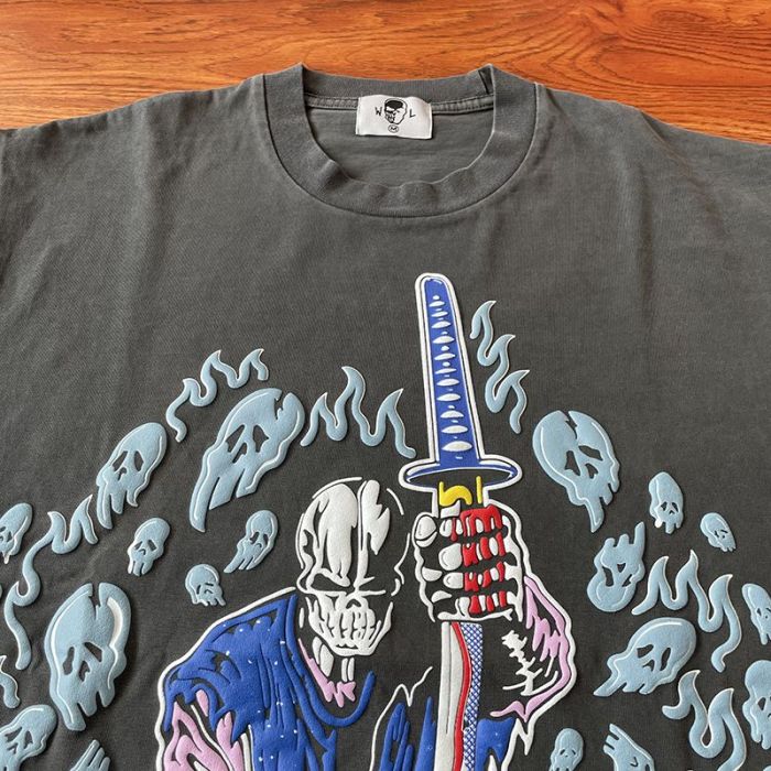 1:1 quality version Skeleton Japanese Samurai Short Sleeve T-Shirt