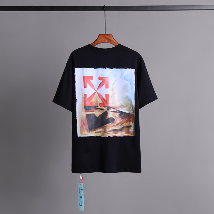 [oversized version]1:1 quality version Small bright red arrow Front tee