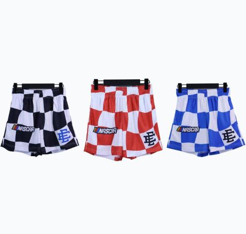 Checkerboard color Racing style shorts 3 colors