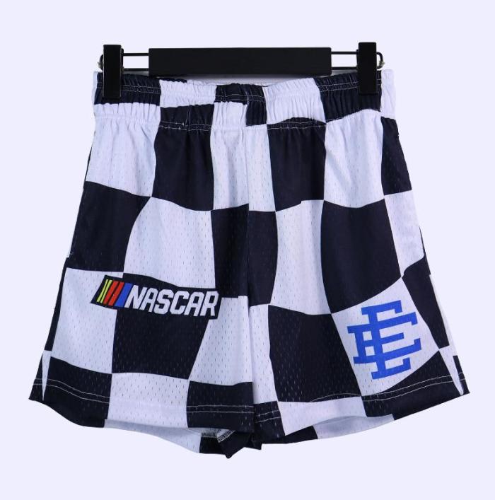 Checkerboard color Racing style shorts 3 colors