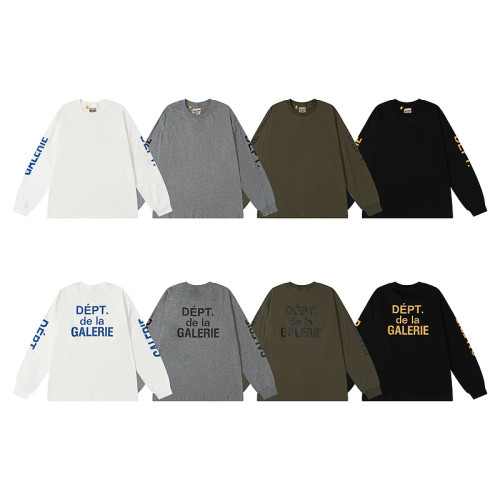 Solid Color Alphabet Printed Pullover long sleeve t-shirt 4 colors