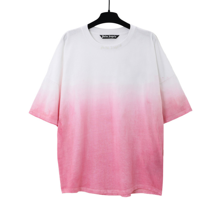 INS Style Gradient Pink Print Short Sleeve