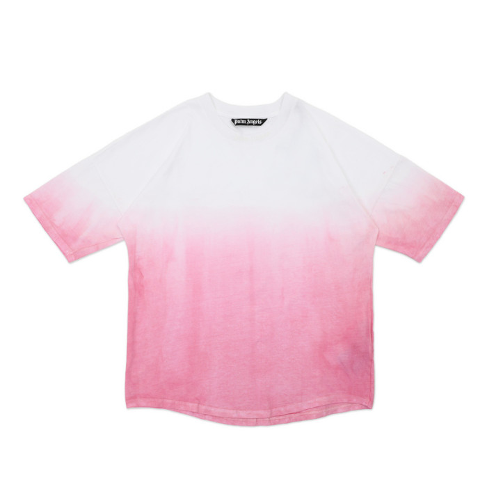 INS Style Gradient Pink Print Short Sleeve
