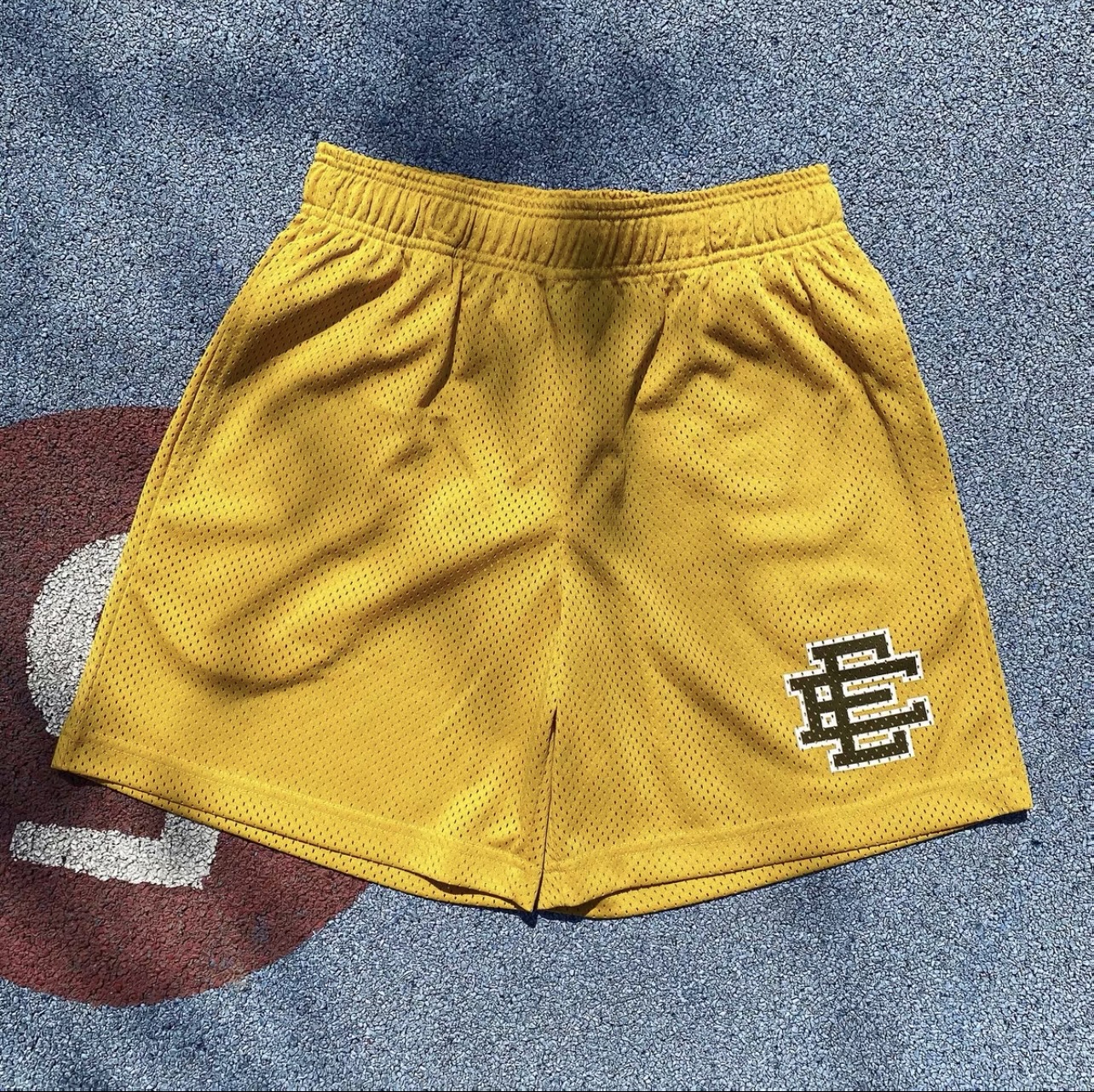 new version 1:1 quality eric emanuel multicolour logo mesh pure color shorts style 2