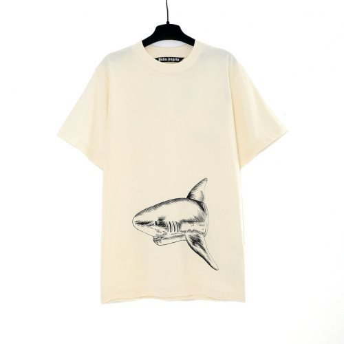 [buy more save more]Broken Tail Shark Print Short Sleeves