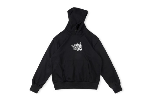 Front Coyote Back Paws Printed Hoodie