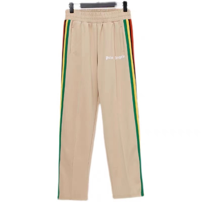 [buy more save more] rainbow stripe jump off pants beige&black
