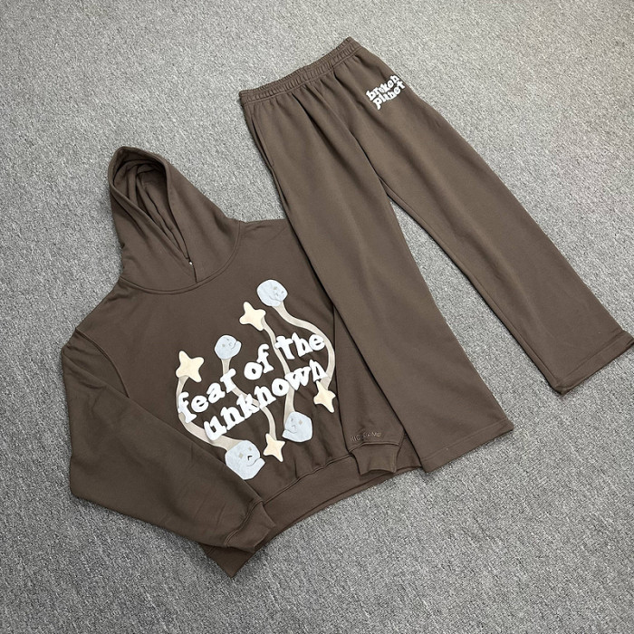 [buy more save more]Fear of the Unknown Foam Printed Sweatpants
