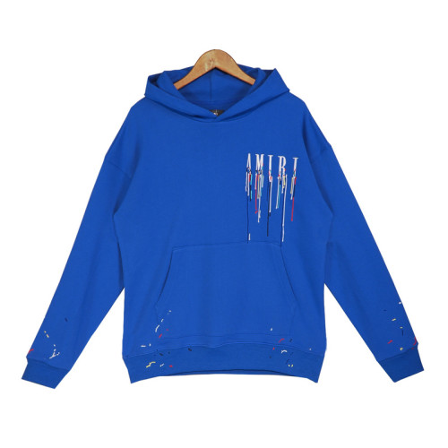 Hoodie with colorful fluid lettering print on the back