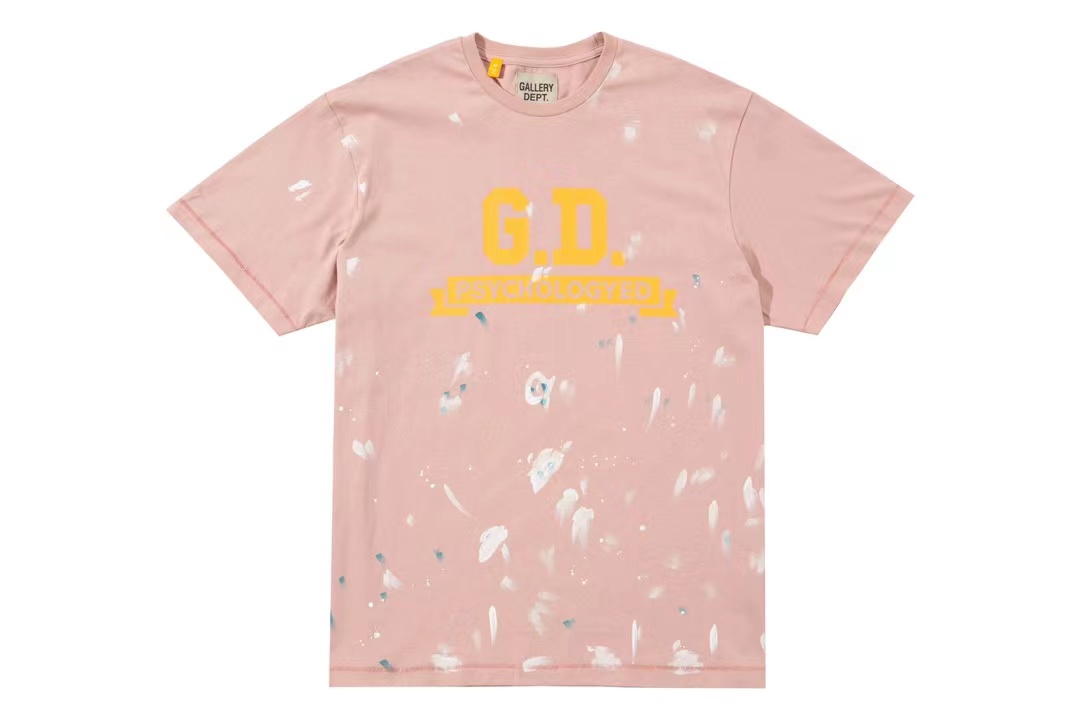 splash ink scroll hand-painted printed short sleeve tee