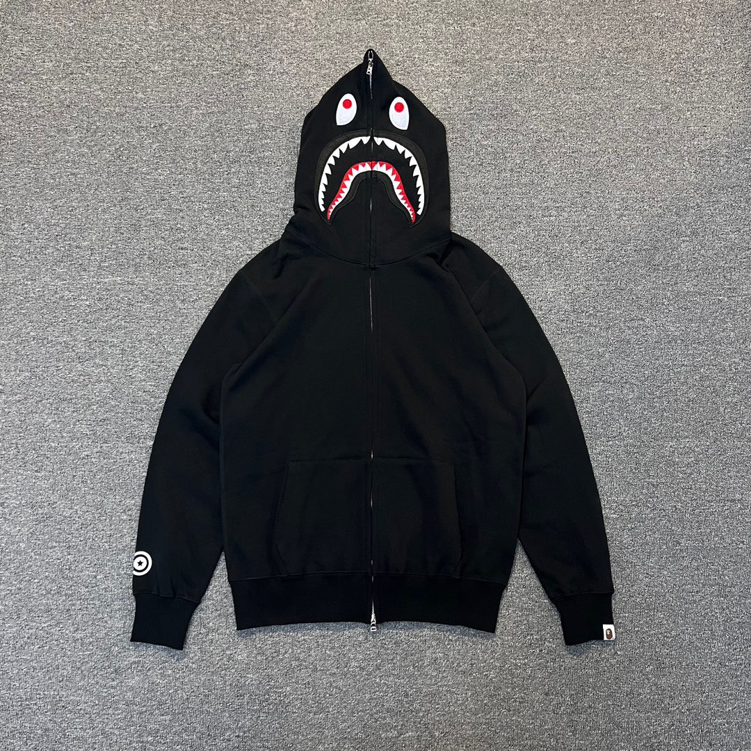 1:1 quality version big mouth shark head hoodie 2 colors