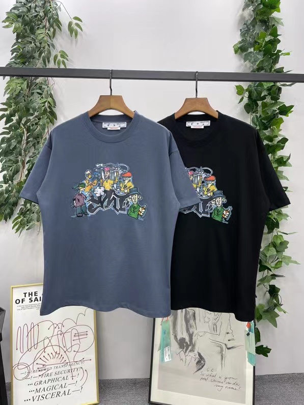 [oversized version]1:1 quality version cartoon doll letter print short sleeve tee
