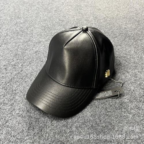 PU leather hardware baseball cap