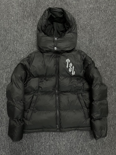 1:1 quality version Tiger Label Hooded Down Jacket Black