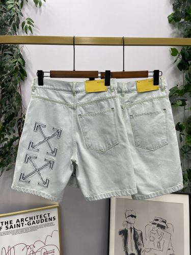 [oversized version] 1:1 quality version Embroidered applique arrowhead denim shorts
