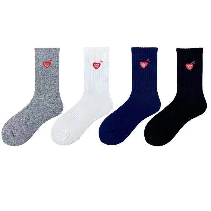 [buy more save more]Towel Bottom Heart Embroidered Sports Socks 4 Colors