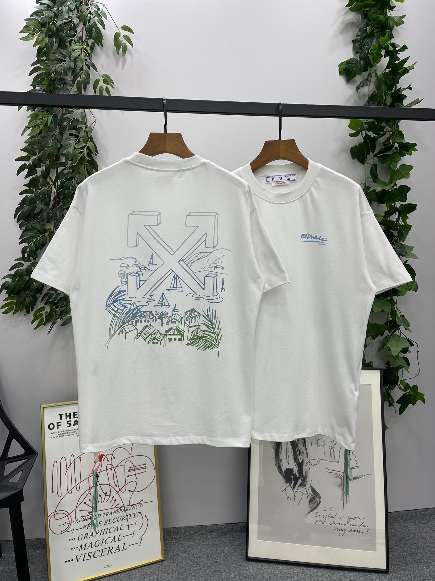 [buy more save more] [oversized version]1:1 quality version landscape arrow print t-shirt tee