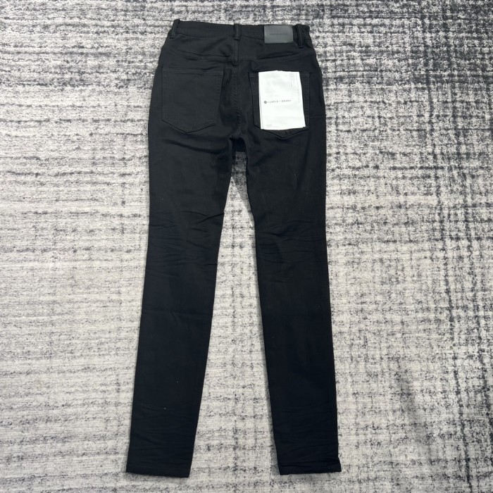 1:1 quality version Pure Black Scratch Slim Fit Jeans