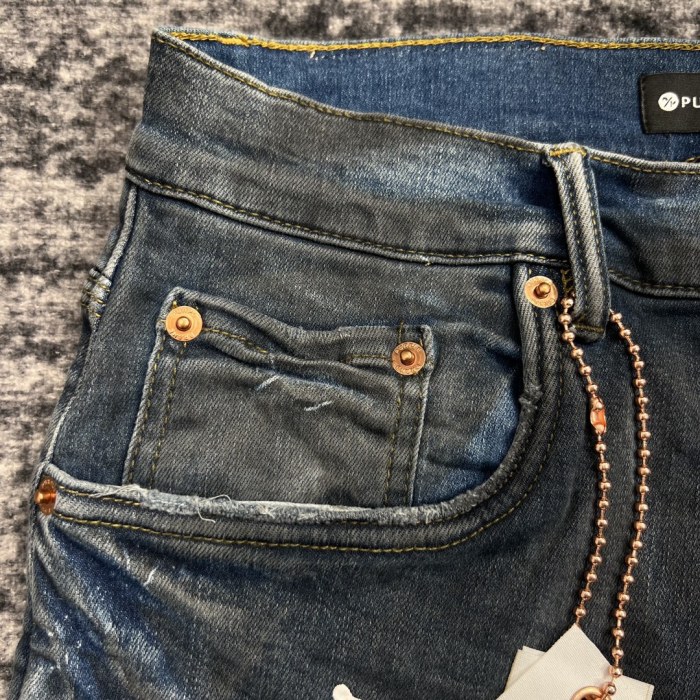 1:1 quality version Western Coast Blue Crease Jeans