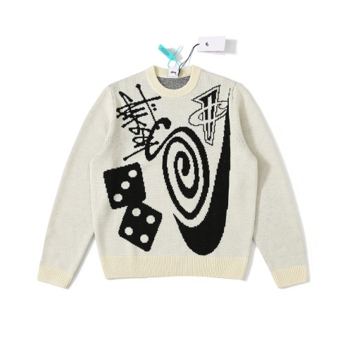 1:1 quality version  Childish Black Eight Breathable Embroidered Knit Sweater