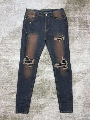 [buy more save more] 1:1 quality versionVintage quilted leather charactoristic jeans