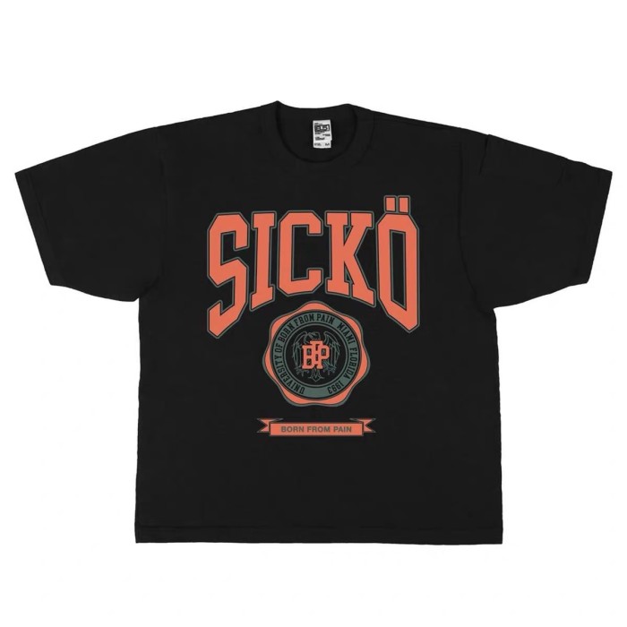 1:1 quality version Circle Letter Logo Print Tee 2 Colors