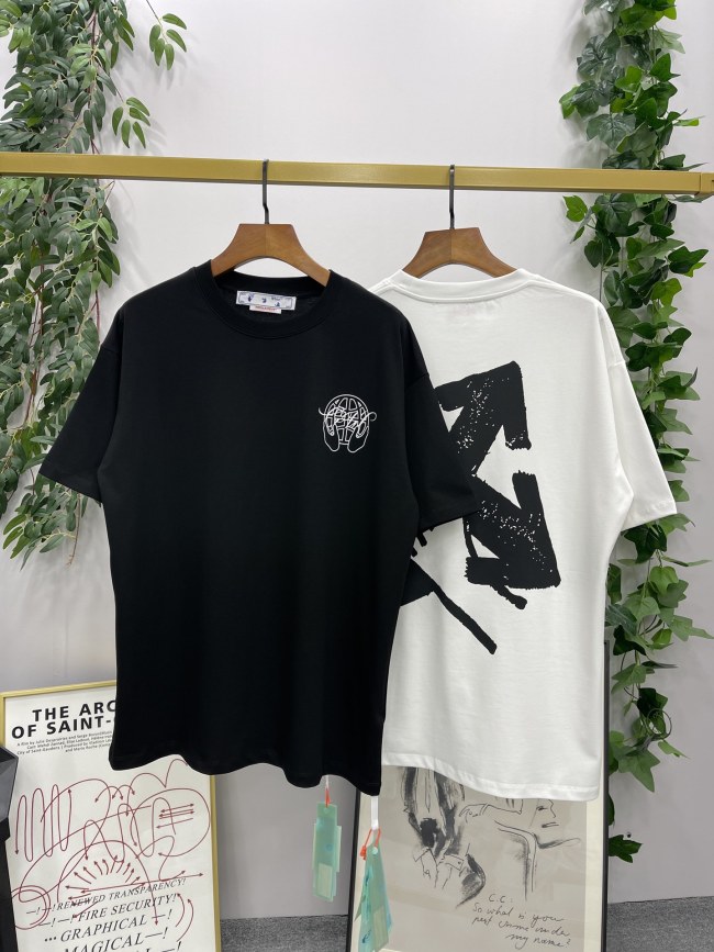 1:1 quality version Arrow print short sleeve in hand T-shirt  2 colors