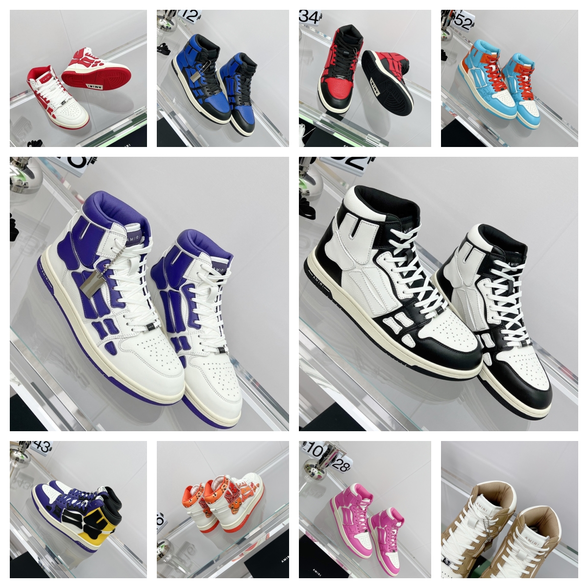 US$ 265.91 - 1:1 quality version New high top bone Sneakers 14 Colors ...