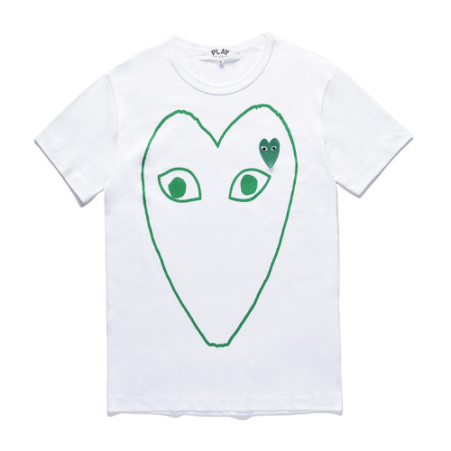 1:1 quality version Big Green Heart Embroidery T-shirt