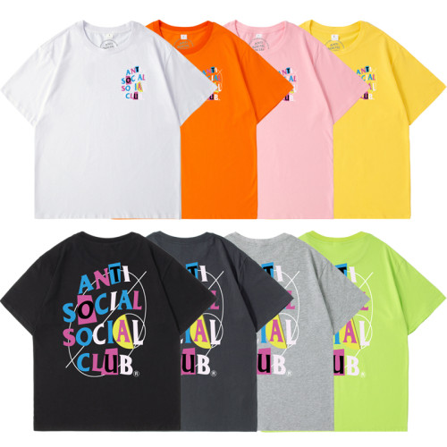 Colorful Letter Oval Line Print Tee 8 Colors