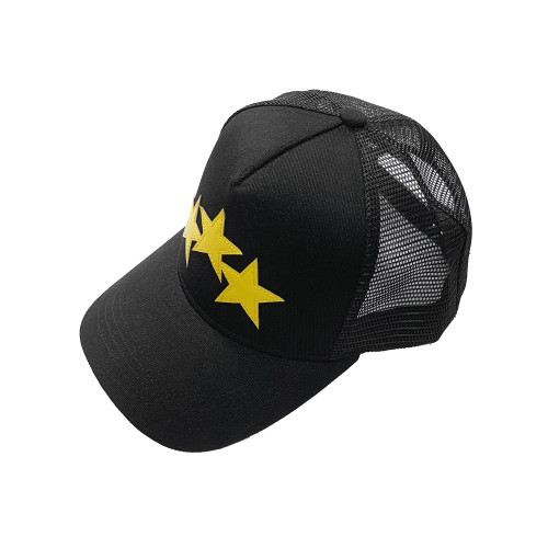 Black Yellow Pentagram Mesh Cap