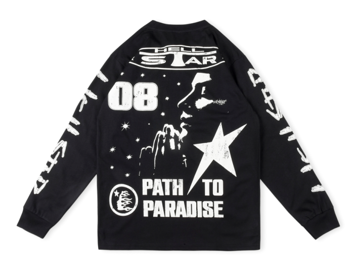 1:1 quality version Front Cross Back 8 Printed Long Sleeve Tee