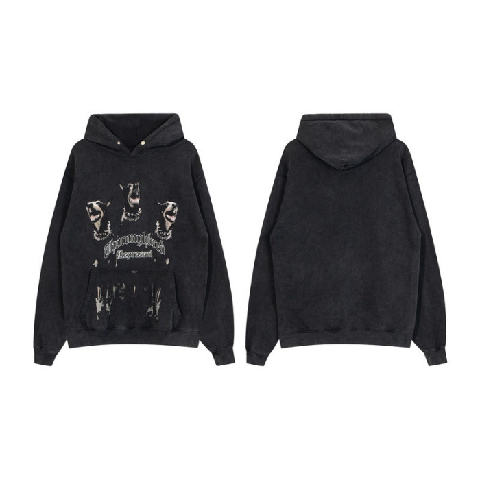 Three-Faced Dog with Flying Skull Hoodie 2 Styles