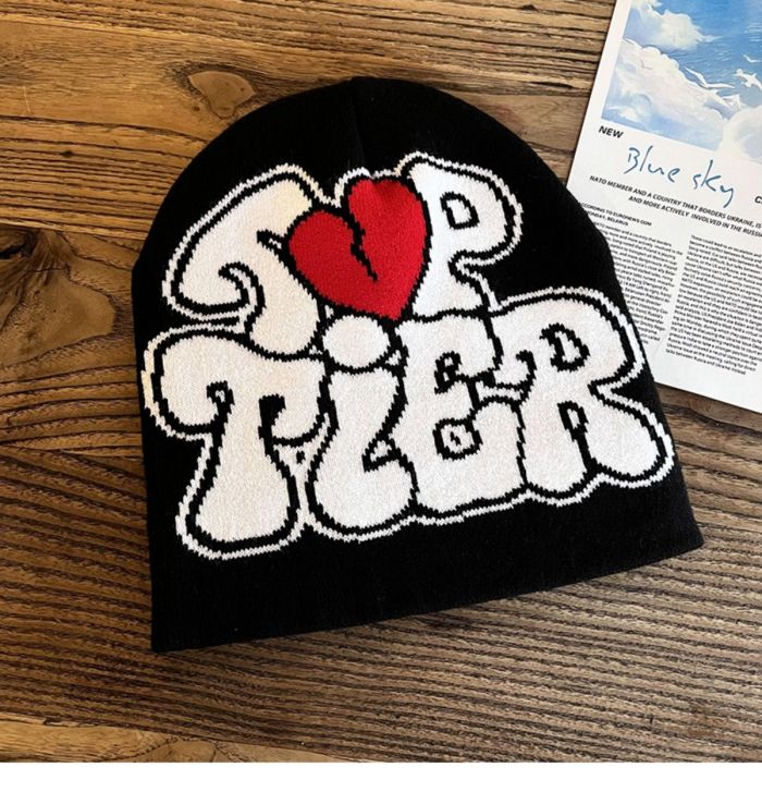 [buy more save more]Cartoon Mosaic letter cold hat
