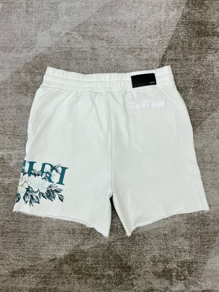 1:1 quality version Wool knit floral print shorts