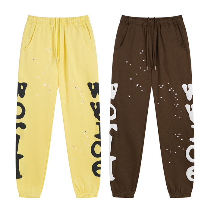 [Buy More Save More]Two-color star print loose-fitting pants 2 colors