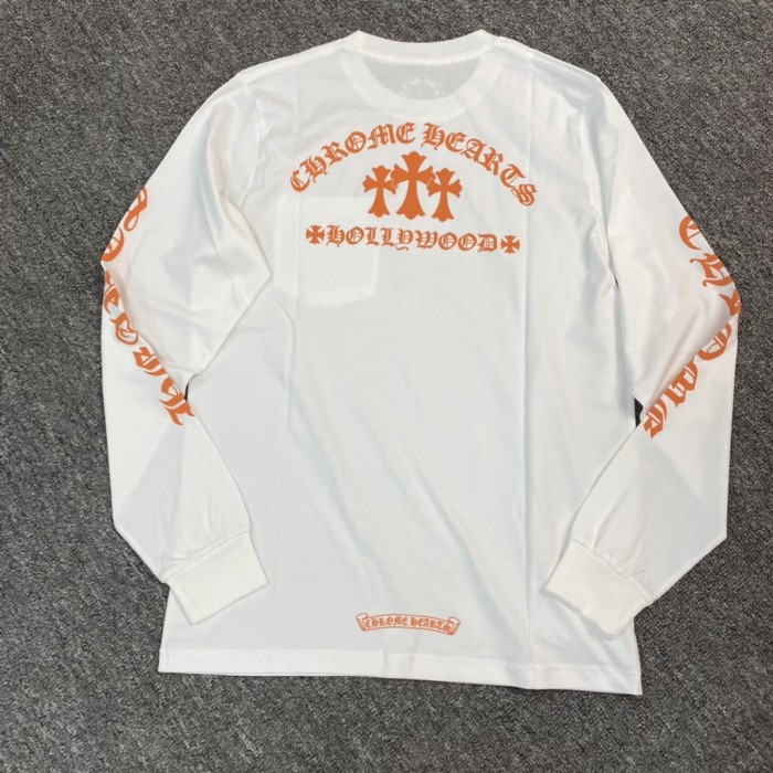 1:1 quality version Orange Sanskrit Cross Printed T-Shirt 2 Colors